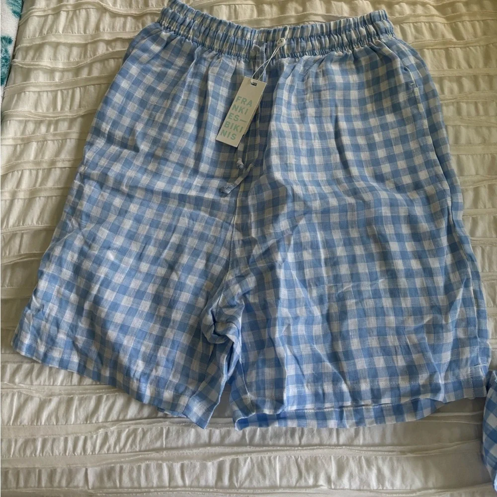 Frankie’s Bikini Lou Button Up Top and Lou High Waisted Gingham Shorts (Set) - Picture 5 of 7